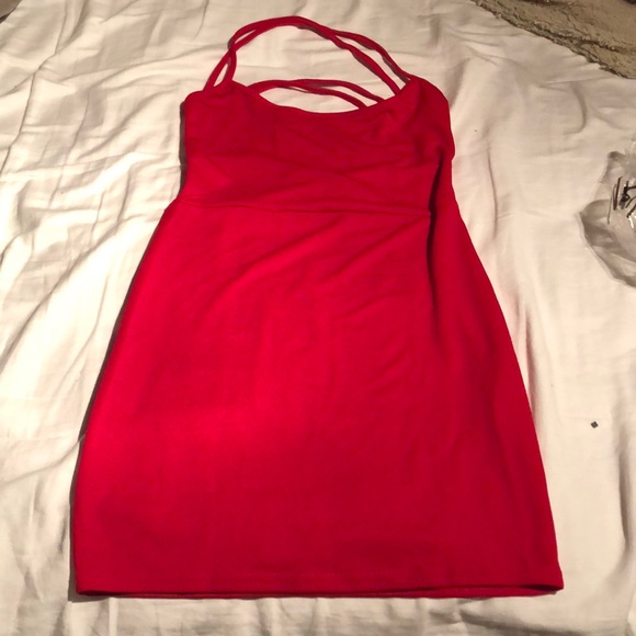 Red Mini Dress - Picture 2 of 3